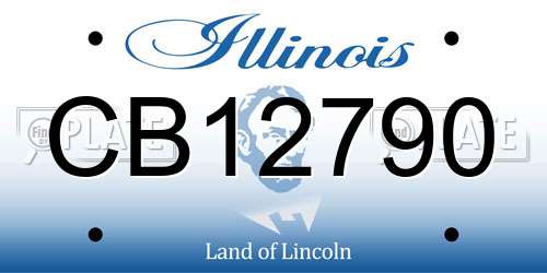 CB12790 Illinois License Plate