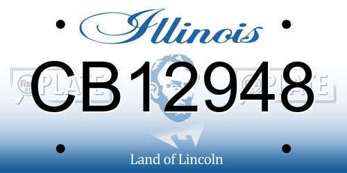 CB12948 Illinois License Plate