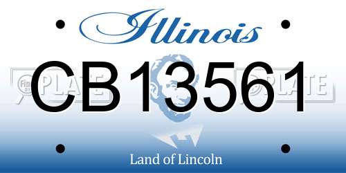CB13561 Illinois License Plate