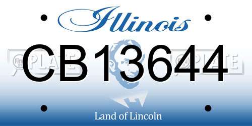 CB13644 Illinois License Plate