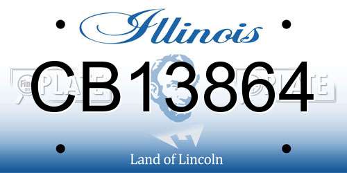 CB13864 Illinois License Plate