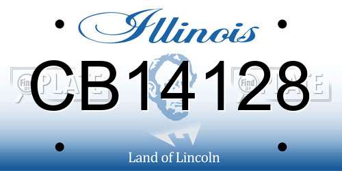 CB14128 Illinois License Plate