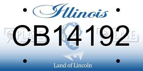 CB14192 Illinois License Plate