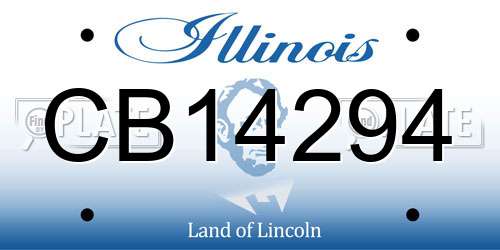 CB14294 Illinois License Plate