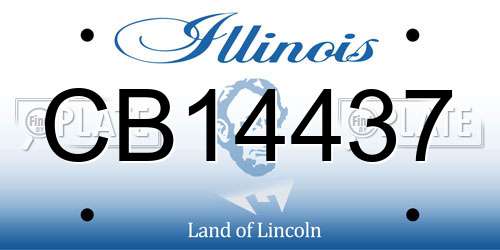 CB14437 Illinois License Plate