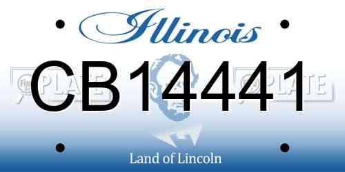 CB14441 Illinois License Plate