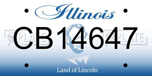 CB14647 Illinois License Plate