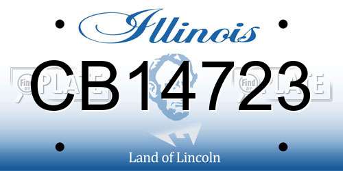 CB14723 Illinois License Plate
