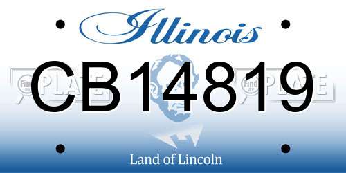 CB14819 Illinois License Plate
