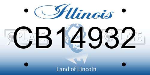CB14932 Illinois License Plate