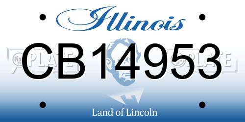 CB14953 Illinois License Plate