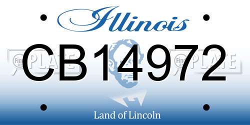 CB14972 Illinois License Plate