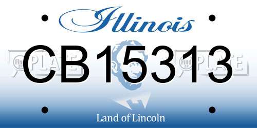 CB15313 Illinois License Plate