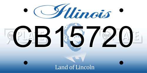 CB15720 Illinois License Plate