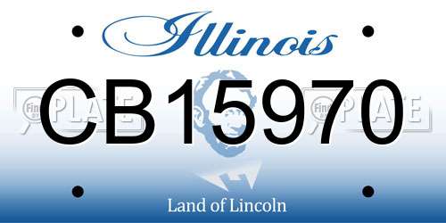 CB15970 Illinois License Plate