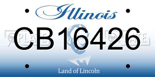 CB16426 Illinois License Plate