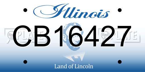 CB16427 Illinois License Plate