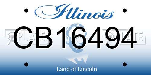 CB16494 Illinois License Plate