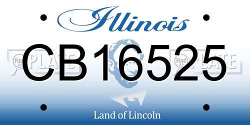 CB16525 Illinois License Plate