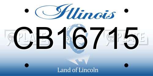 CB16715 Illinois License Plate