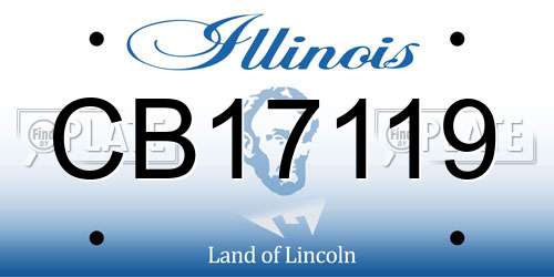 CB17119 Illinois License Plate