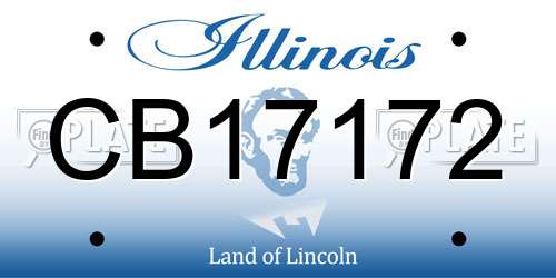 CB17172 Illinois License Plate