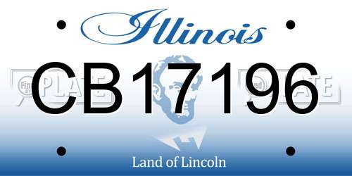 CB17196 Illinois License Plate