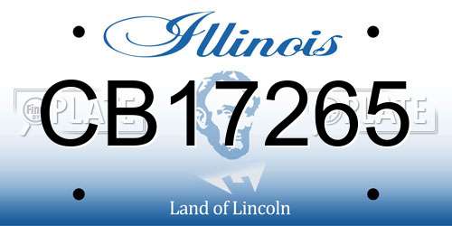 CB17265 Illinois License Plate
