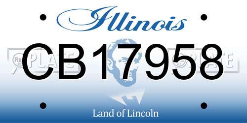 CB17958 Illinois License Plate