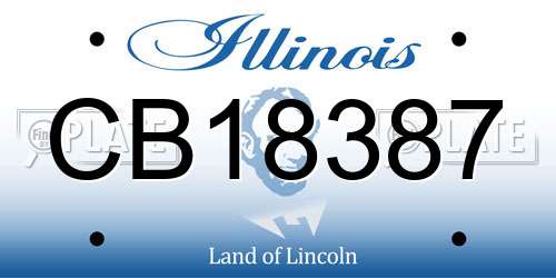 CB18387 Illinois License Plate