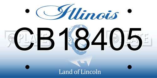 CB18405 Illinois License Plate