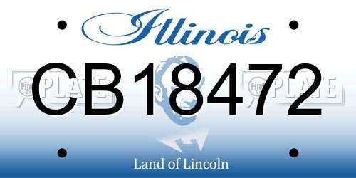 CB18472 Illinois License Plate
