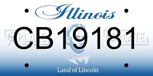 CB19181 Illinois License Plate