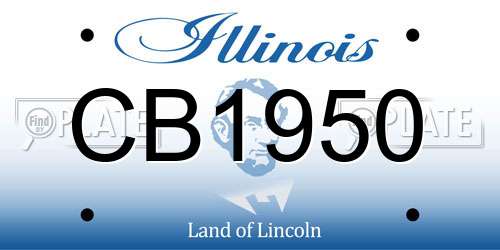 CB1950 Illinois License Plate