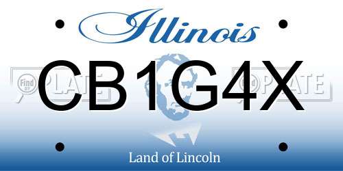 CB1G4X Illinois License Plate