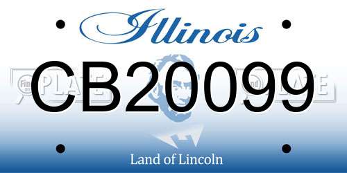 CB20099 Illinois License Plate
