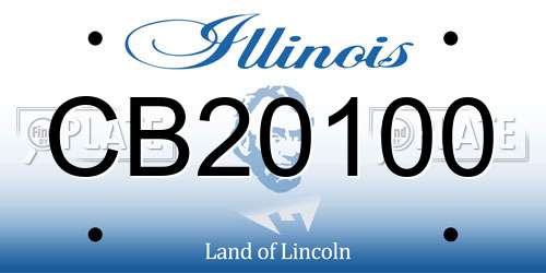 CB20100 Illinois License Plate