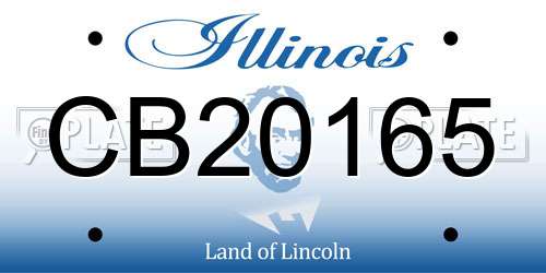 CB20165 Illinois License Plate