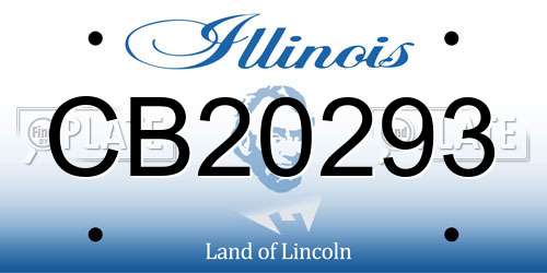 CB20293 Illinois License Plate
