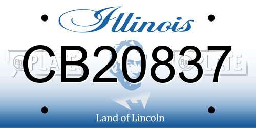 CB20837 Illinois License Plate