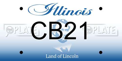 CB21 Illinois License Plate