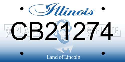 CB21274 Illinois License Plate