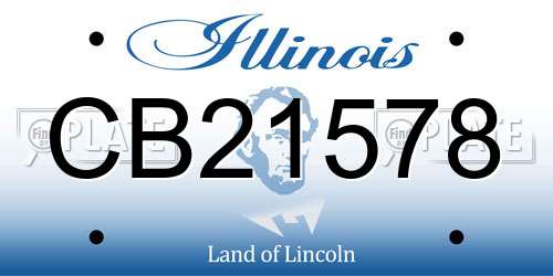 CB21578 Illinois License Plate