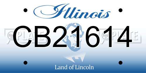 CB21614 Illinois License Plate