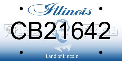 CB21642 Illinois License Plate