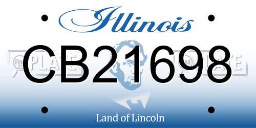 CB21698 Illinois License Plate