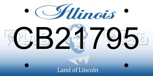 CB21795 Illinois License Plate