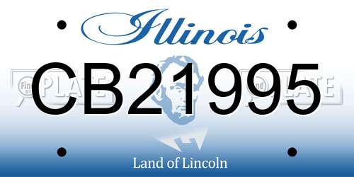 CB21995 Illinois License Plate