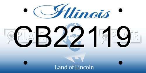 CB22119 Illinois License Plate