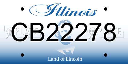 CB22278 Illinois License Plate